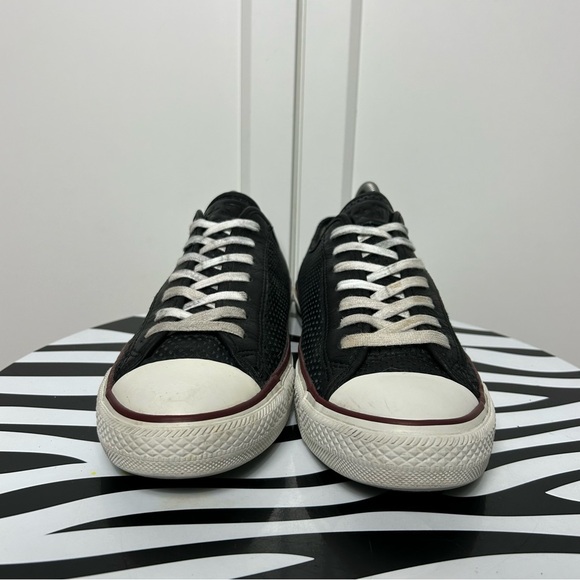 Converse ctas low black leather perforated - Picture 2 of 7